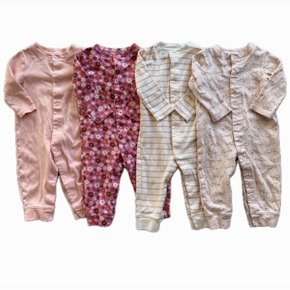 4-Pack Amazon Baby Girl’s Pajama Sleepers